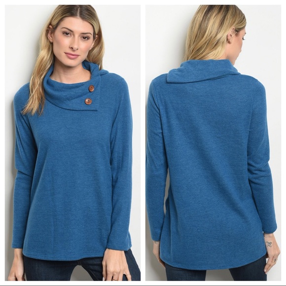 Sweaters - ♥️1 SM 1 MED♥️Cowl, Button Neck Sweater